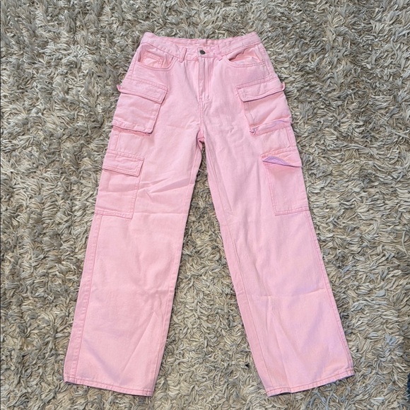 SHEIN Pants - Shein Pink Cargo Pants